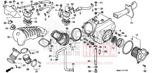 AIR CLEANER (E/F/G/IT/SP/2G/2IT) XL600VT de 1996